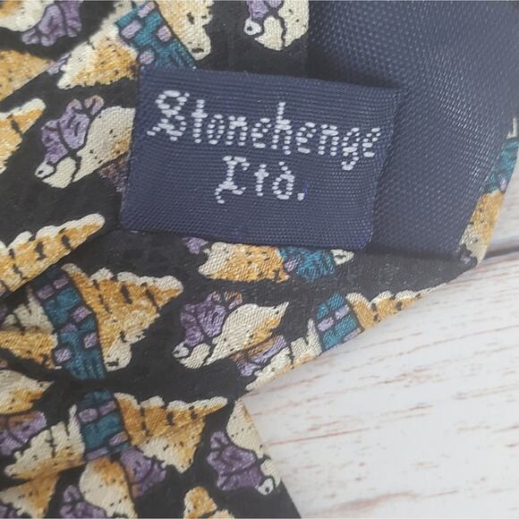 J. Garcia Tie 100% Silk Stonehenge Ltd - Picture 5 of 6